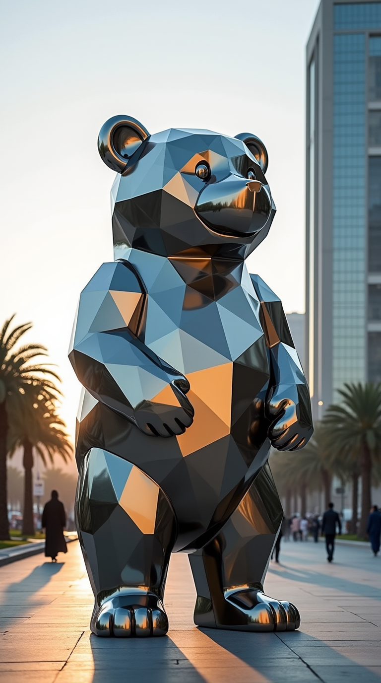 Outdoor Polyhedron Bear 1